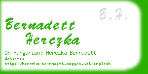 bernadett herczka business card